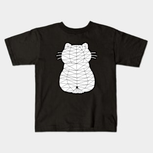 Cat sits upright, Cat Geometric for Dark Kids T-Shirt